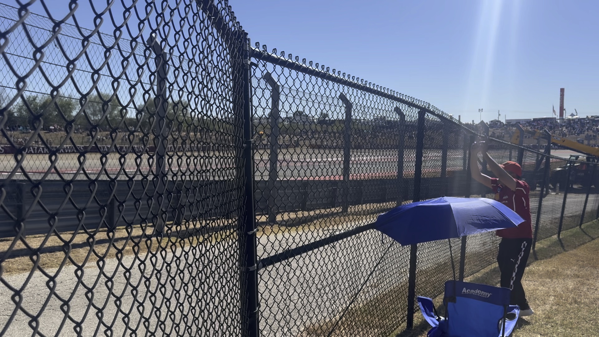 Chain link temporary fence panels on a construction site in Garland